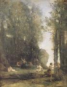 Jean Baptiste Camille  Corot Idylle antique (Cache-cache) (mk11) oil painting artist